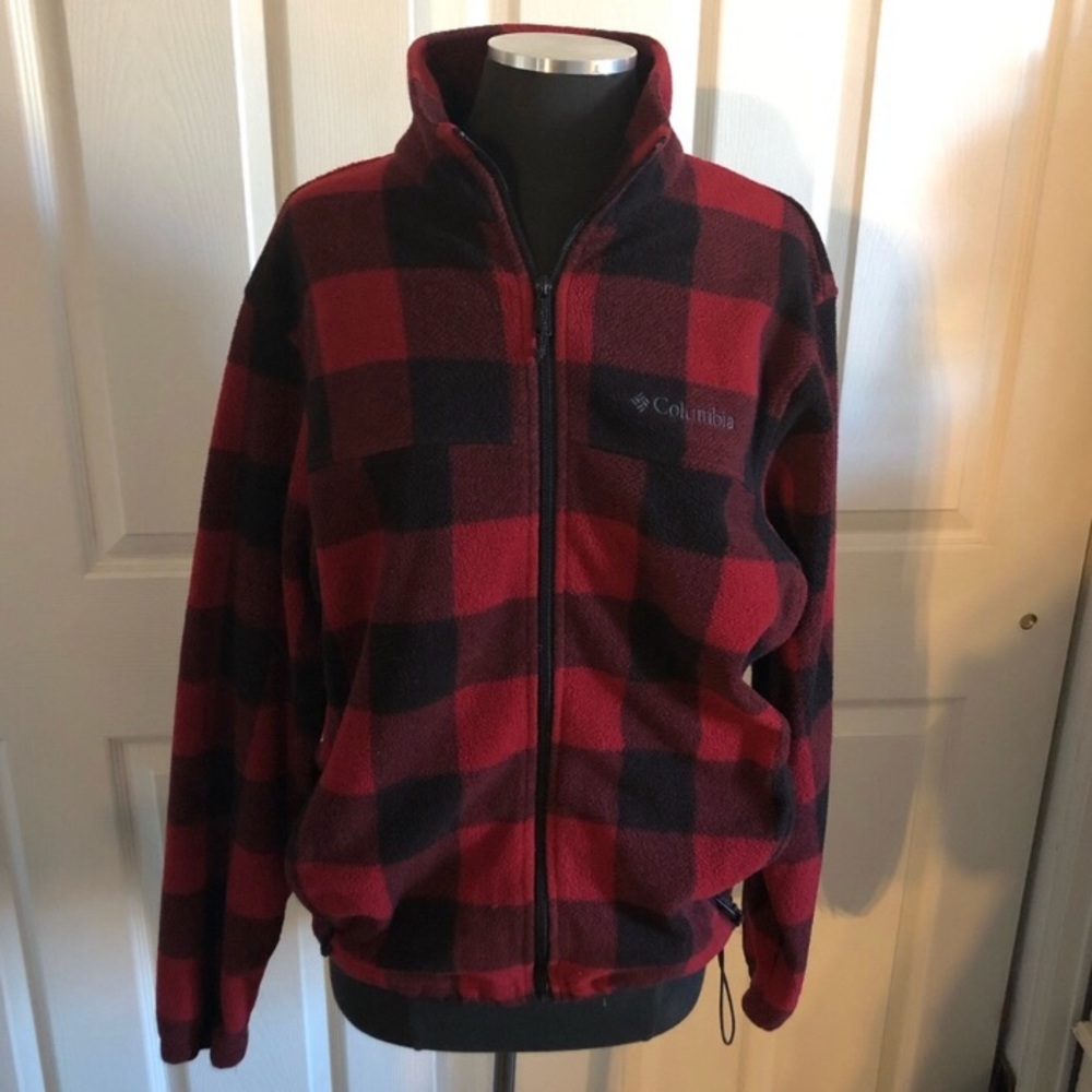 Ladies Columbia fleece plaid coat